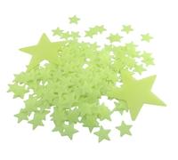 HoneyToys 200PCS 1.2" Luminous Stars Glow in the Dark Fluorescent Noctilucent Plastic Wall Stickers Decals for Home Ceiling Wall Baby Kids Bedroom (Yellow)