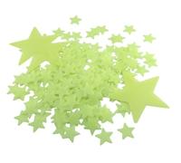 HoneyToys 204PCS 1.2" Luminous Stars Fluorescent Noctilucent Plastic Wall Stickers Decals for Home Ceiling Wall Baby Kids Bedroom (Yellow)