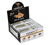 HoneyUp Peanut & Linseed Honey Bars - 12 x 40g | Natural Greek snack bars with nuts, sesame, seeds & pure honey. Gluten free, no preservatives. 12 x 40g. 480g.