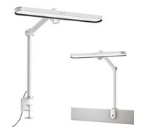 Honeywell 05B02 LED Desk Lamp with Clamp, Task Lamp for Home Office | Sunturalux Natural Daylight, CRI≥97 1300LM 4000K, RG0 Low Blue Light, Flicker-Free, Full Metal Clip On Lamp for Study Work
