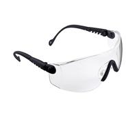 Honeywell 1000016 Op-Tema Safety Eyewear Frame with Clear Anti-Scratch Polycarbonate Lens, Black Frame, Suitable for Construction/Automotive/Laboratory/Transportation (1 Piece)
