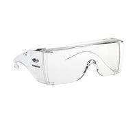 Honeywell 1002221 Armamax AX OTG Spectacles with Clear Polycarbonate Lens, Hard Coating, Transparent Frame, Fits Comfortably Over Prescription Eyewear, Curved Temples (1 Piece)