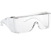 Honeywell 1002224 Armamax Eyeshield Clear Polyfort Uncoated Polycarbonate Lens, Clear Polycarbonate Frame, Fits Over Prescription Glasses, Durable, Well Suited for Manufacturing (1 Piece)