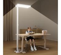 Honeywell 10400LM LED Floor Lamp, 02E Pro Sunturalux Eye-Caring Reading Standing Light, 100W Modern Natural Daylight 4000K Dimmable 77" Tall Floor Lamps for Living Room for Kids Study Home Office
