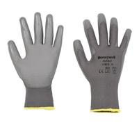 Honeywell 2100250-07 PU FIRST Grey General Purpose Polyamide Knit Gloves, Fine Handling in Dry environment, Lightweight, 26 cm Length, Size 07 (Pack of 10 Pairs)
