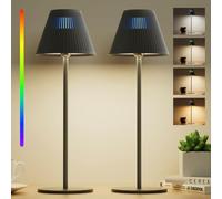 Honeywell 2Pack Cordless Table Lamp, LED Cordless Lamp M1 Sunturalux Portable Desk Lamp 5200mAh Rechargeable 4Color 9RGB Stepless Dimmable Bedside Lamps for Home Bedroom Restaurant