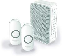 Honeywell 3 Series Portable Doorbell with Two Push Bells DC313NFB White