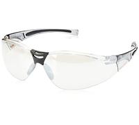 Honeywell A800 Sporty Safety Glasses, Grey Temples/I/O Silver Hard-Coat Lens, Anti-Scratch Coating, Polycarbonate Temple Material, 1015350 (1 Piece)