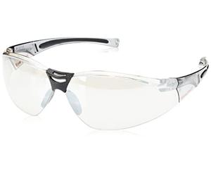 Honeywell A800 Sporty Safety Glasses, Grey Temples/I/O Silver Hard-Coat Lens, Anti-Scratch Coating, Polycarbonate Temple Material, 1015350 (1 Piece)
