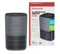 Honeywell AllergenPlus HEPA Air Purifier for Home, 530 Ft² Rooms in 1 hour, 3-in-1 Filter, Compact Design, Auto Mode, Reduces Allergens, Dust, Pollen, Smoke, Pet Dander, Odors, Grey, HPA125V