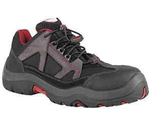 Honeywell Athletic Ascender Safety Footwear S3 CI SRC with Anti-Puncture Midsole, Water Resistant Leather and Textile Upper, PU/TPU Sole, Speed Lacing System, Size 10.5 UK, 6243850-45/7 Black