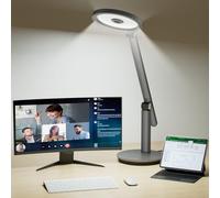 Honeywell H6 Desk Lamp for Home Office, Dimmable Reading Table Light, Gray