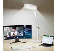 Honeywell H6 Desk Lamp for Home Office, Dimmable Reading Table Light, White
