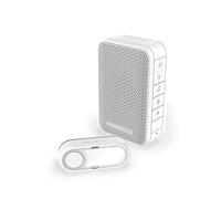 Honeywell Home DC313S Wireless Bell Set, 6 Tones, 84 dB LED Flash Volume Control, White, 150 m