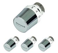 Honeywell Home Thermostatic Radiator Valve Head Thera-5 - M30 x 1.5 TRV Connection, Compact, Liquid Sensor, No Batteries, Easy Install - Manual Radiator Thermostat Valve Head (T5019W0) (Pack of 4)