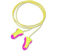 Honeywell Howard Leight 3301106 Laser Lite Single-Use Corded Foam Earplugs, Yellow & Magenta Colour, Fits All Sizes, T-Shaped, SNR 35 dB - Pack of 100 Pairs
