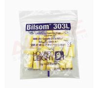Honeywell Howard Leight Bilsom 303S Single-Use Foam Earplugs, Small Size, Yellow & White Colour, Bullet Shape, SNR 33 dB, 1007193 (Box of 200 Pairs)