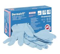 Honeywell K ermatril® 740 Disposable Ambidextrous Gloves, Nitrile, Waterproof, Powderfree, Suitable for Food/Pharma Industries, Blue, Size 6, 074006081C (Box of 100 pieces)