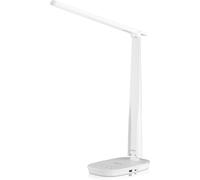 Honeywell LED Desk Lamp Eye Caring - Sunturalux H2 Table Lamp with USB Charging Port, 4 Colour Modes Stepless Dimmable, Auto Timer,Touch Control Foldable Desk Light for Home Office Bedroom White