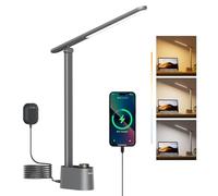 Honeywell LED Desk Lamp, Sunturalux™ Gray Desk Lamps for Home Office USB