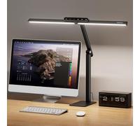 Honeywell LED Desk Lamp with Base - HJ1BK Sunturalux Eye-Caring Architect Desk Lamp for Home Office, 1200LM Computer Desk Light 4 Color Modes Stepless Dimming Task Desk Light with Timer Black