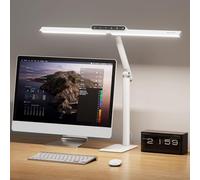Honeywell LED Desk Lamp with Base - HJ1WT Sunturalux Eye-Caring Architect Desk Lamp for Home Office, 1200LM Computer Desk Light 4 Color Modes Stepless Dimming Task Desk Light with Timer White