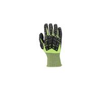 Honeywell Rig Dog Light NBR 233224N Knitted Cut Protection Gloves with Nitrile Foam Coating, Cut Level A4, Green/Black, Glass Fibre-Free, Size 7S, 2332524N-7 (BAG with 12 Pairs)