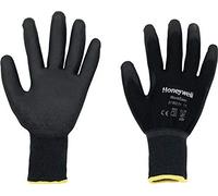 Honeywell WorkEasy Black General Purpose Gloves for Precision Work 2100251, 100% Polyester Knitted, PU Coating, Gauge 13, Length 25cm, Size 09, 2100251-09 (Pack of 10 Pairs)