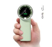 HONEYYEAR Portable Handheld Turbo Fan, Mini Portable with LED Display, Personal Fan Handheld, USB Rechargeable 3600mAh, 5 Speeds, Makeup Eyelash, Small Pocket for Travel/Home/Office.