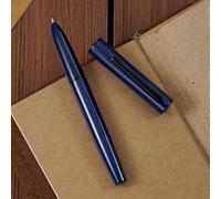 HONG DIAN C1 Fountain Pen Fine Nib Dark Blue and Classic Retro Design Metal Fountain Pen with Ink Converter