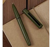 HONG DIAN C1 Fountain Pen Fine Nib, Dark Green & Classic Retro Design Metal Pen with Ink Converter