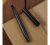 HONG DIAN C1 Fountain Pen Fine Nib, Glossy Black & Classic Retro Design Metal Pen with Ink Converter