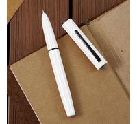 HONG DIAN C1 Fountain Pen Fine Nib, Snow White & Classic Retro Design Metal Pen with Ink Converter
