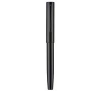 HONG DIAN C2 Fountain Pen Fine Soft Nib, Glossy Black & Classic Retro Design Metal Pen with Ink Converter