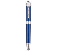 HONG DIAN N25 Piston Fountain Pen, Extra Fine Nib Snake Stereoscopic Carving Design with Metal Case Set (Ocean Blue)