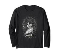 Hong FA Celestial Phoenix in a Vintage 90s Washout Design Long Sleeve T-Shirt