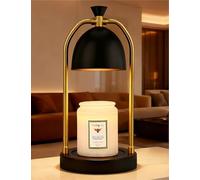 Hong-in Candle Warmer Lamp - with Timer & Dimmable, Cozy Birthday Gift for Women Mom, Modern Home Decor House Warming Gifts Wax Melt Warmer for Jar Candles with 2 Bulbs (Black)
