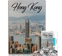 Hong Kong 1000 Piece Jigsaw Puzzle for Adults Teens,Challenging Game Gifts for Is Ideal As A Gift for The Whole Family 75x50cm