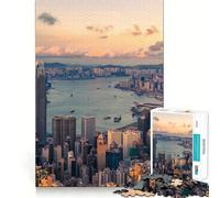 Hong Kong 1000 Piece Jigsaw Puzzle for Teenagers Logic Fun High Def Print Home Enjoyable Ideal Decor (38x26cm)