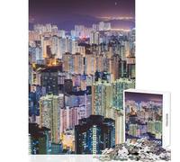 Hong Kong 1000 Piece Jigsaws for Teenagers Puzzle Improve Attention Span And Focus Peaceful Relaxing Leisure Fun (50x75cm)