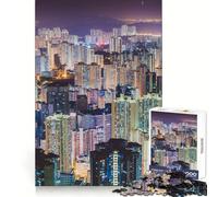 Hong Kong 1000 Pieces Jigsaws Adults Puzzles Memory Training Restful Escape Flawless Cut Xmas Surprise size 38x26cm