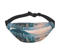 Hong Kong Adjustable Belt Hip Bum Bag Fashion Water Resistant Hiking Waist Bag for Traveling Casual Running Hiking Cycling, Black, One Size