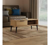 Hong Kong B Coffee Table Oak 1 Shelf 1 Drawer 92cm