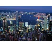 Hong Kong by Night 1000 Piece Glow-in-the-Dark Puzzle