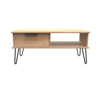 Hong Kong C Coffee Table Dark Oak 1 Shelf 1 Drawer 40cm