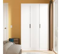 Hong Kong C Tall Wardrobe White 3 Doors 1 Shelf 198cm