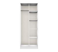 Hong Kong C Tall Wardrobe White 5 Shelves 197cm