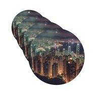 Hong Kong Car Air Freshener Cards for Women Men 4 Pack Cute Car Accessories Long Lasting Scent Car Diffuser Hanging Auto Aromatherapy Tablets Car Fresheners Gifts