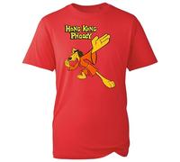 Hong Kong Cartoon Phooey T-Shirt, Funny Retro Animated TV Series Police Station Janitor Shirt, Gift Unisex Tee Top (Red, 2XL Years)