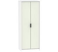 Hong Kong Cashmere and White 2 Door Plain Tall Wardrobe